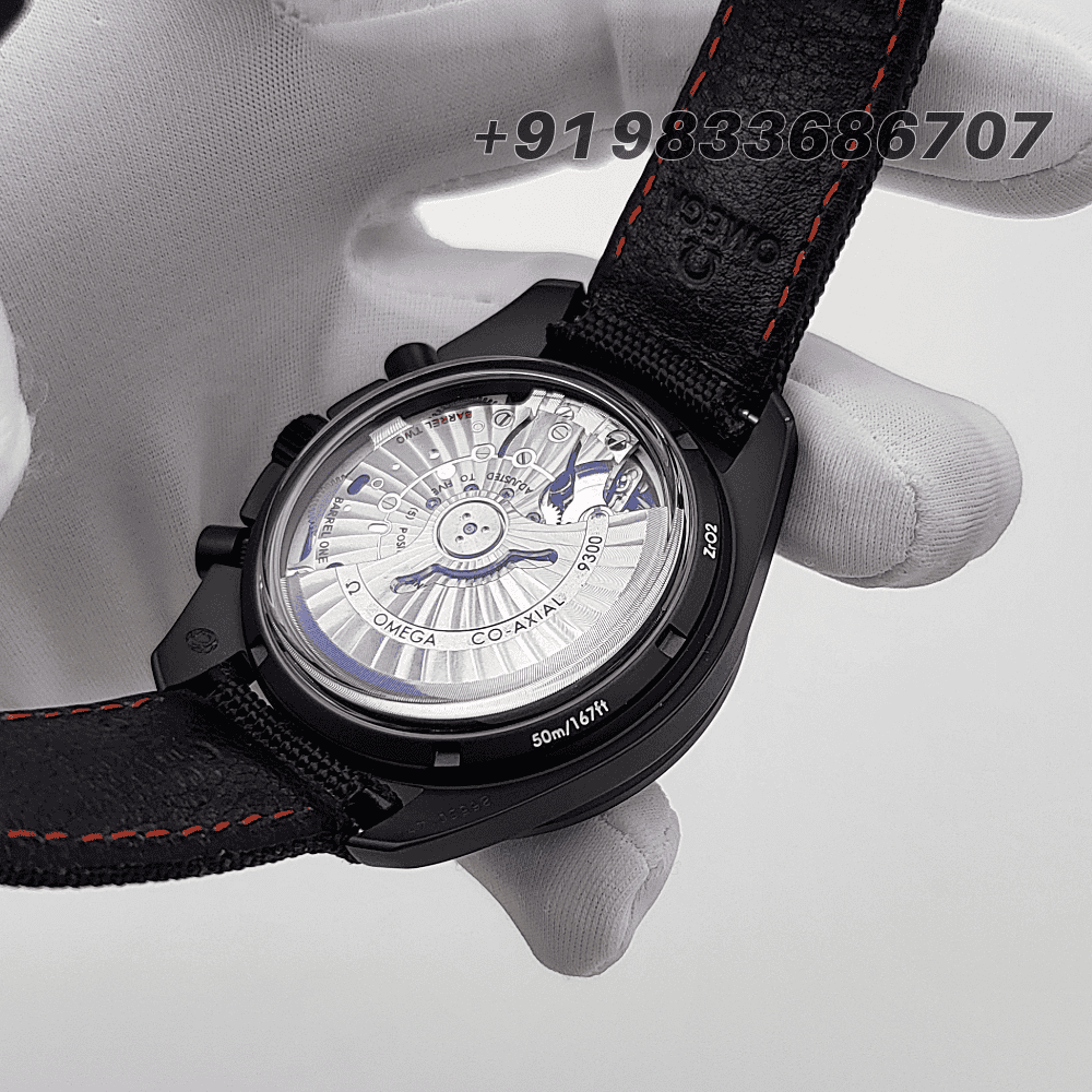 Omega Speedmaster Dark Side Of the Moon Black Ceramic On Coated Nylon Fabric Strap Exact 1:1 Super Clone 9300 Swiss Automatic Movement Watch - Image 5
