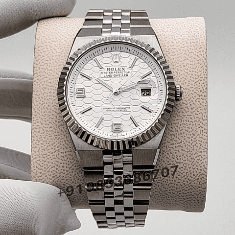 Rolex Land-Dweller Oystersteel and White Gold 40mm High Quality Swiss Automatic Watch