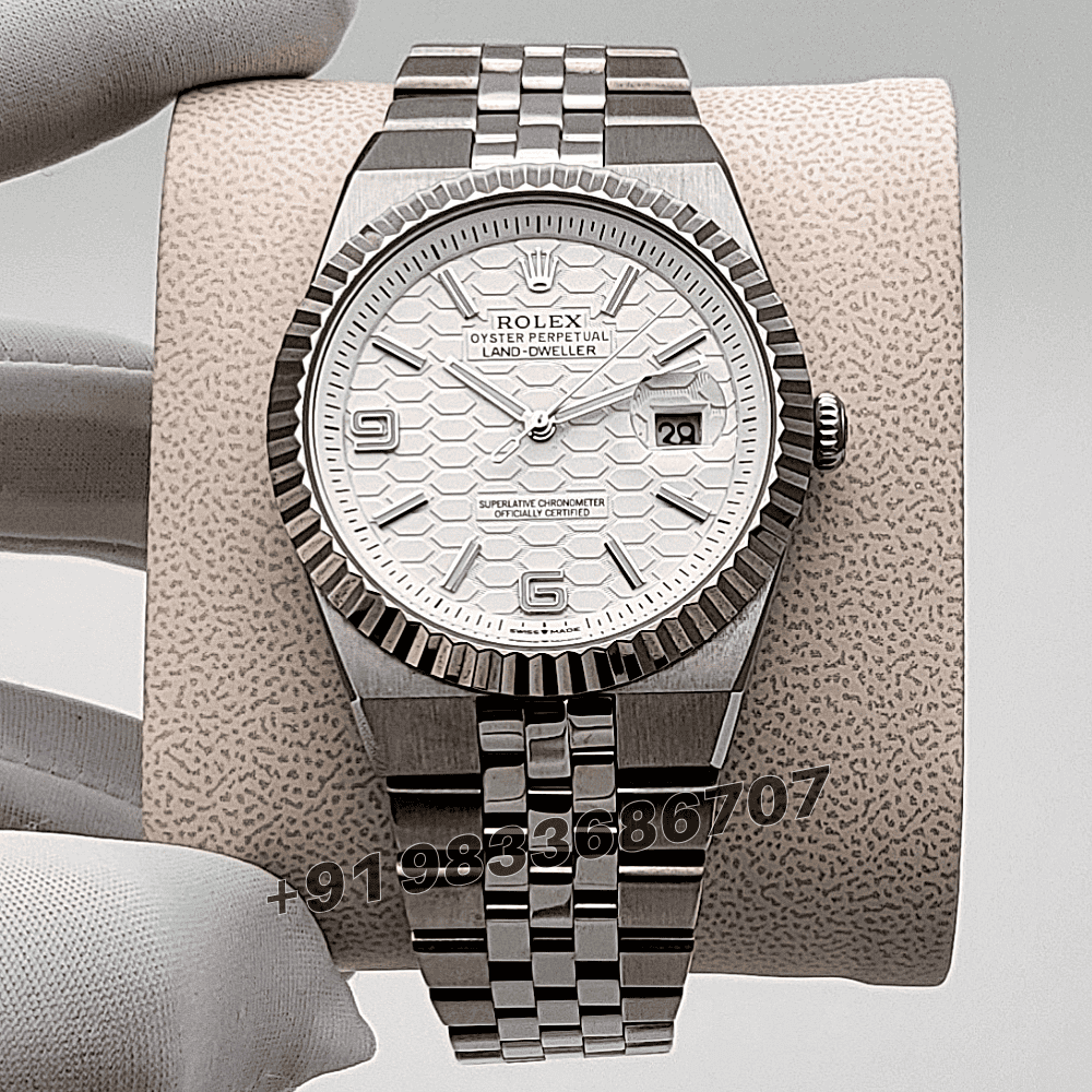 Rolex Land-Dweller Oystersteel and White Gold 40mm High Quality Swiss Automatic Watch