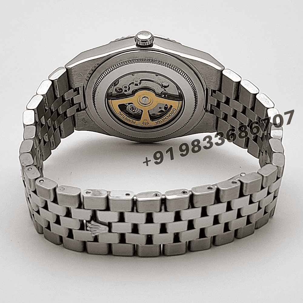 Rolex Land-Dweller Oystersteel and Ice Blue Honeycomb 40mm High Quality Swiss Automatic Watch - Image 4