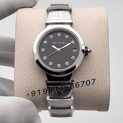 Bvlgari Lvcea Stainless Steel Black Dial High Quality Women’s Watch