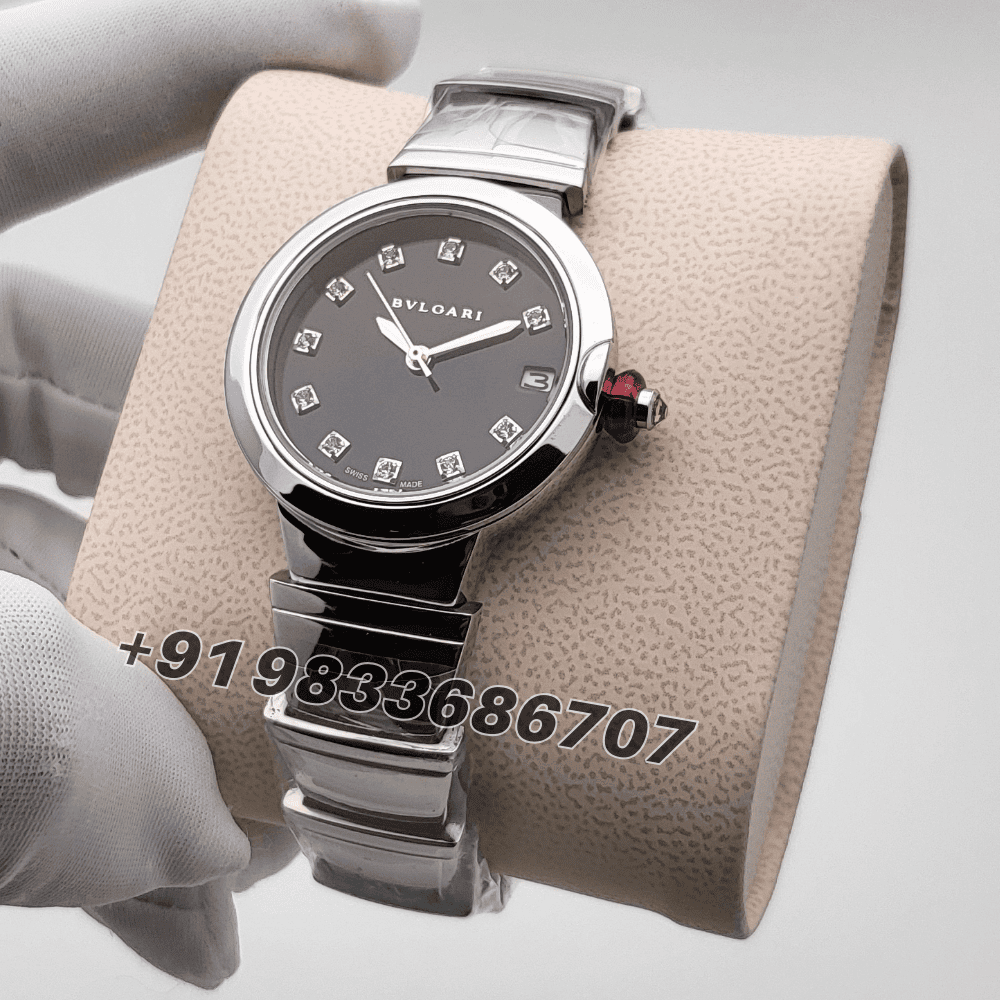 Bvlgari Lvcea Stainless Steel Black Dial High Quality Women’s Watch - Image 2