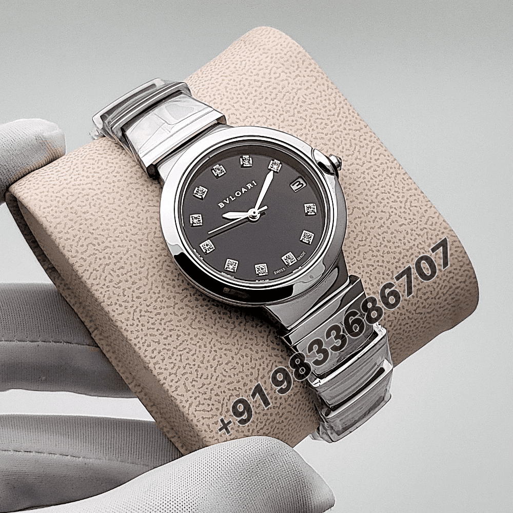 Bvlgari Lvcea Stainless Steel Black Dial High Quality Women’s Watch - Image 3