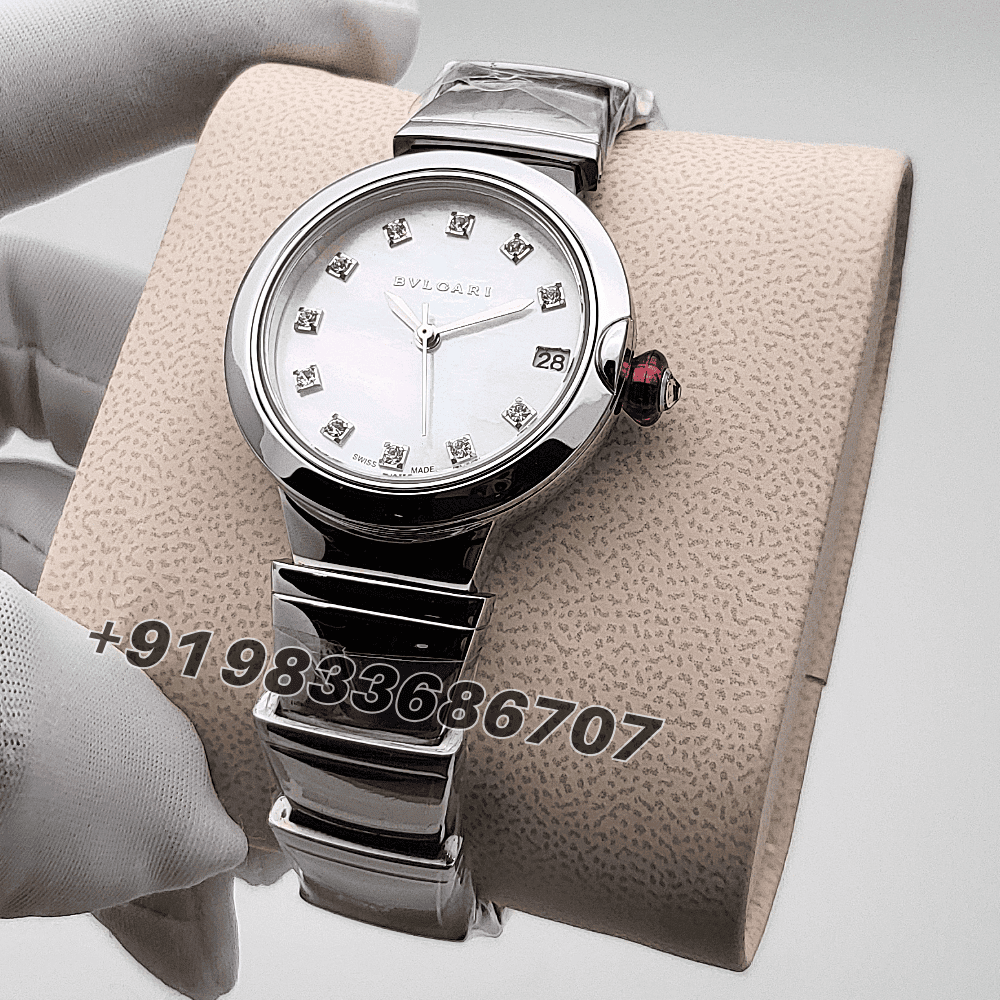 Bvlgari Lvcea Stainless Steel White Mother-of-pearl Dial High Quality Women’s Watch - Image 2
