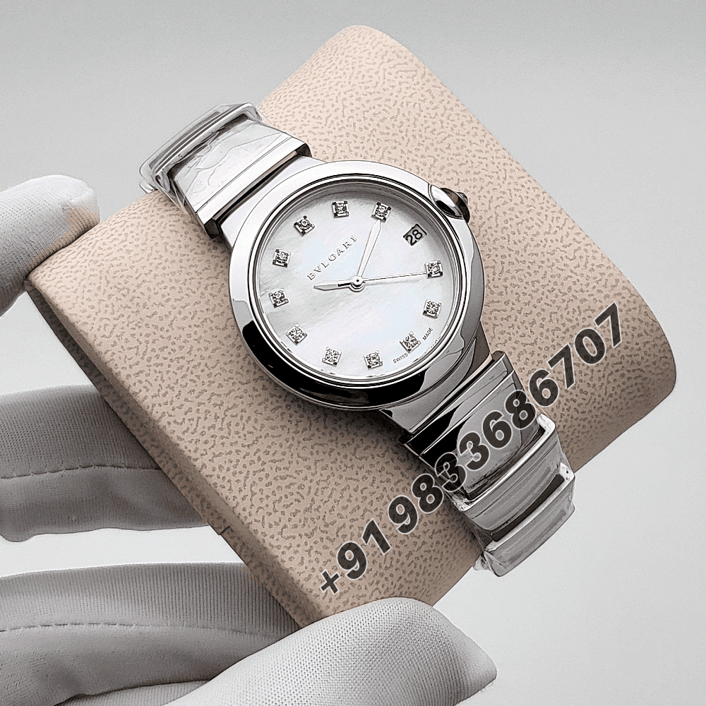 Bvlgari Lvcea Stainless Steel White Mother-of-pearl Dial High Quality Women’s Watch - Image 3