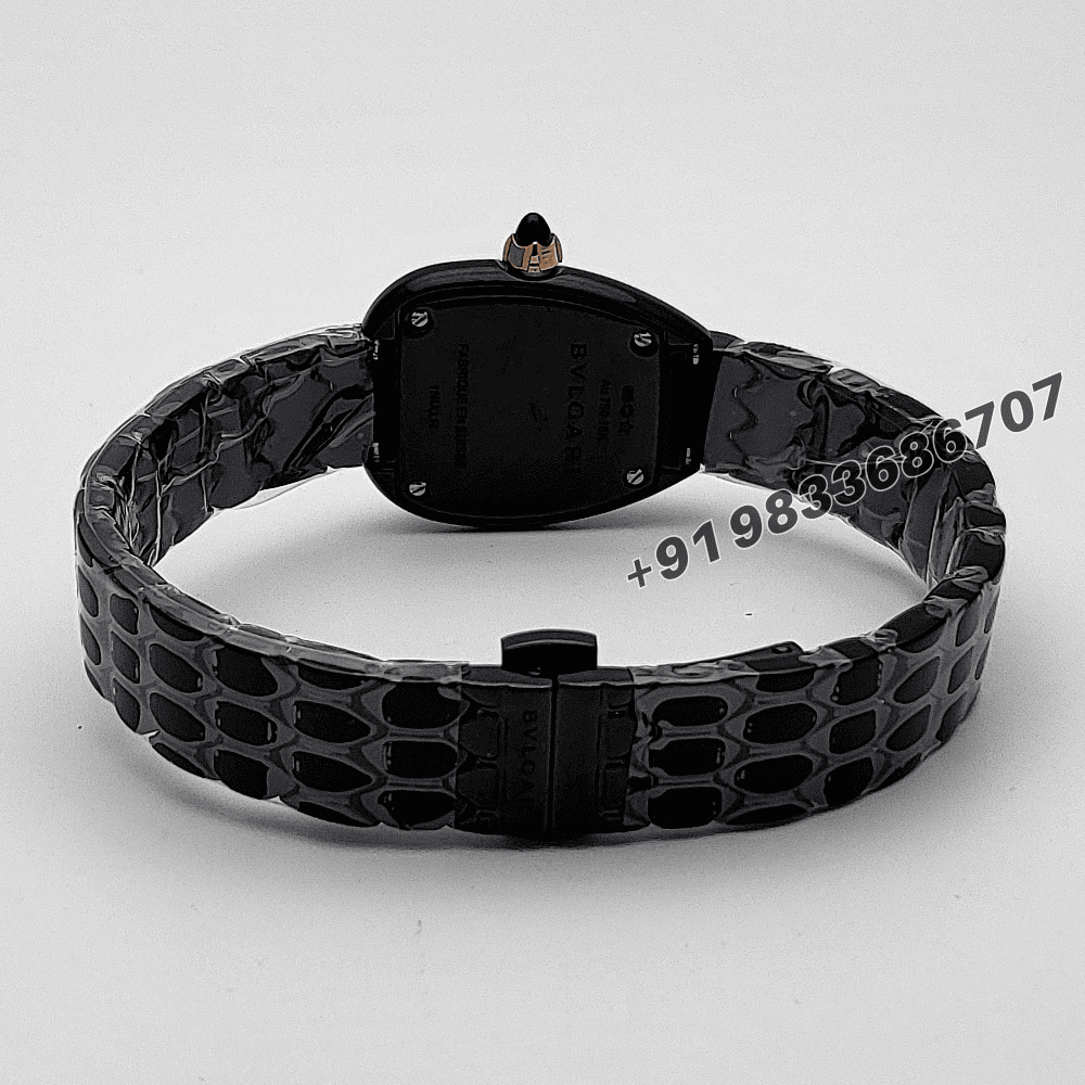 Bvlgari Serpenti Seduttori Black Dial Diamond Set High Quality Women’s Watch - Image 4
