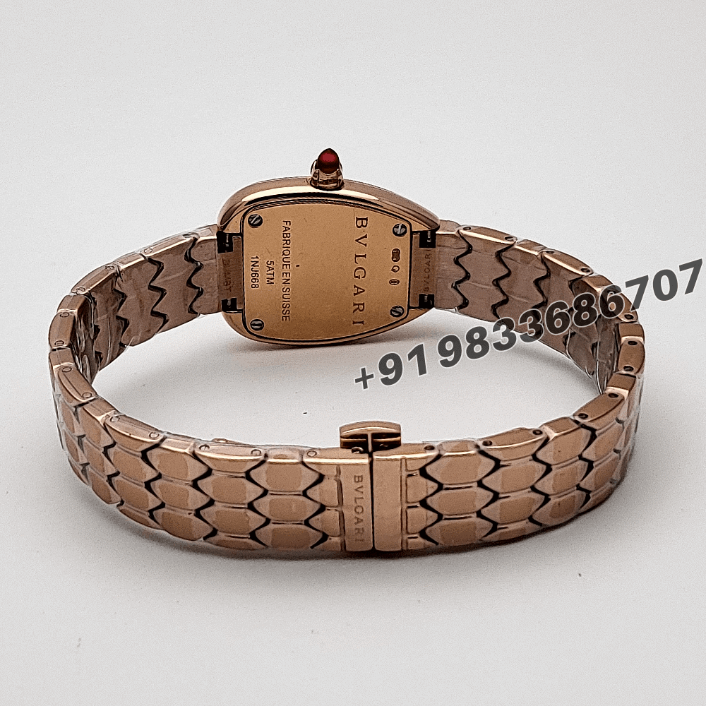 Bvlgari Serpenti Seduttori Rose Gold White Dial High Quality Women’s Watch - Image 4