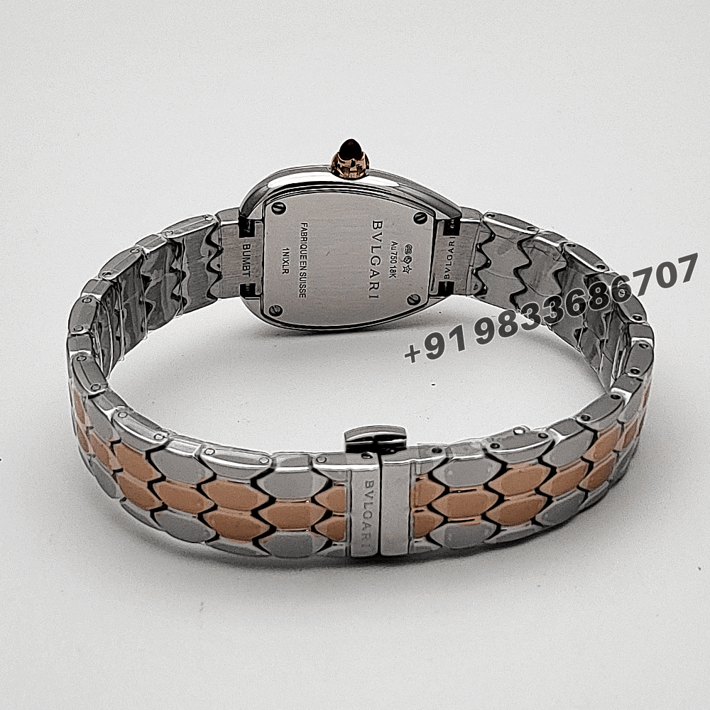 Bvlgari Serpenti Seduttori Rose Gold and Stainless Steel White Dial High Quality Women’s Watch - Image 4