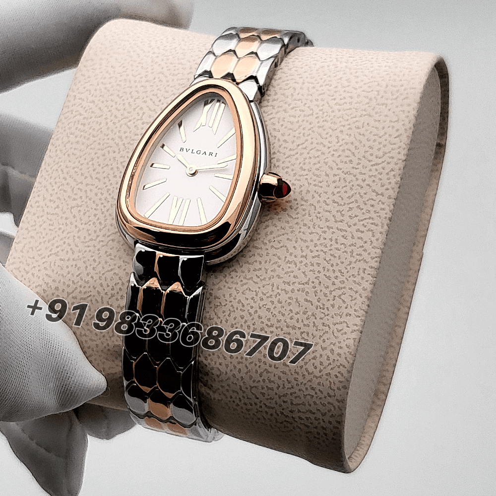 Bvlgari Serpenti Seduttori Rose Gold and Stainless Steel White Dial High Quality Women’s Watch - Image 2