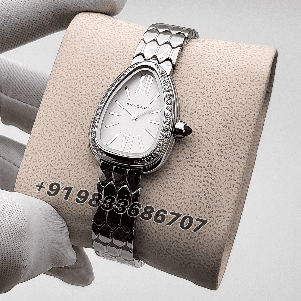Bvlgari Serpenti Seduttori Stainless Steel Diamond Set White Dial High Quality Women’s Watch - Image 2