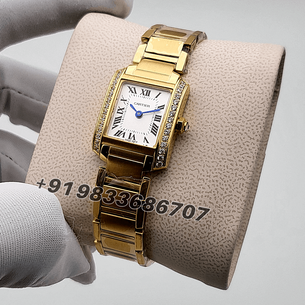 Cartier Tank Francaise Diamond Set White Dial High Quality Women’s Watch - Image 2