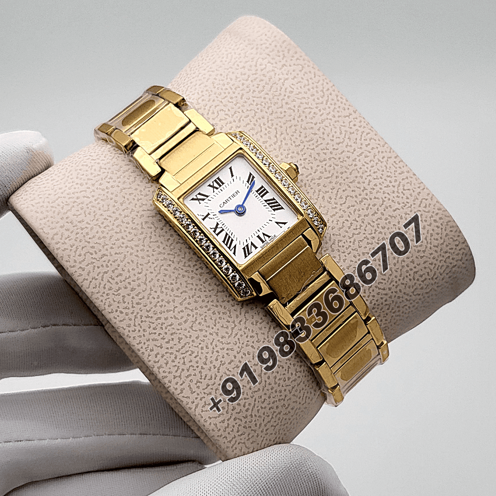 Cartier Tank Francaise Diamond Set White Dial High Quality Women’s Watch - Image 3