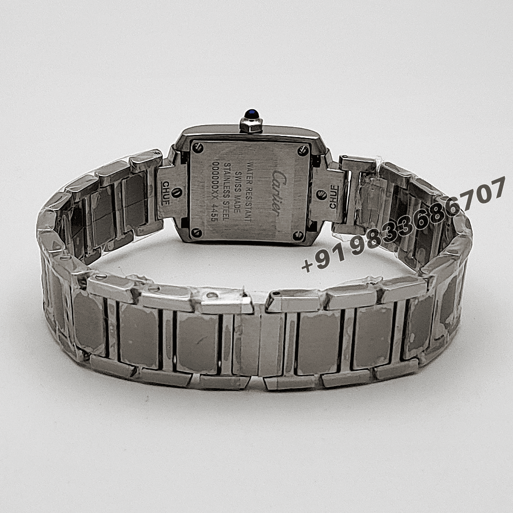 Cartier Tank Francaise Stainless Steel White Dial High Quality First Copy Women’s Watch - Image 4