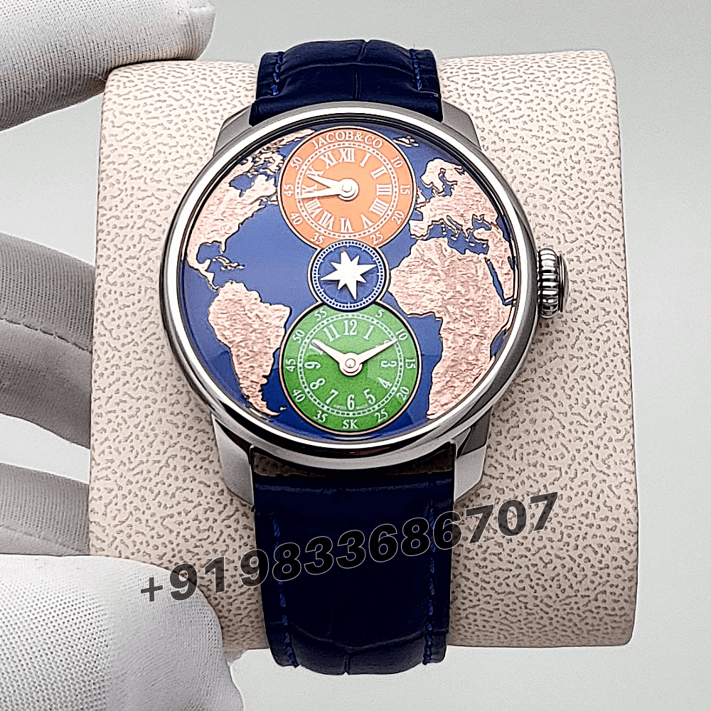 Jacob & Co Salman Khan Dual Time Zone Exact 1:1 Top Quality Super Clone Replica Swiss ETA Movement Watch