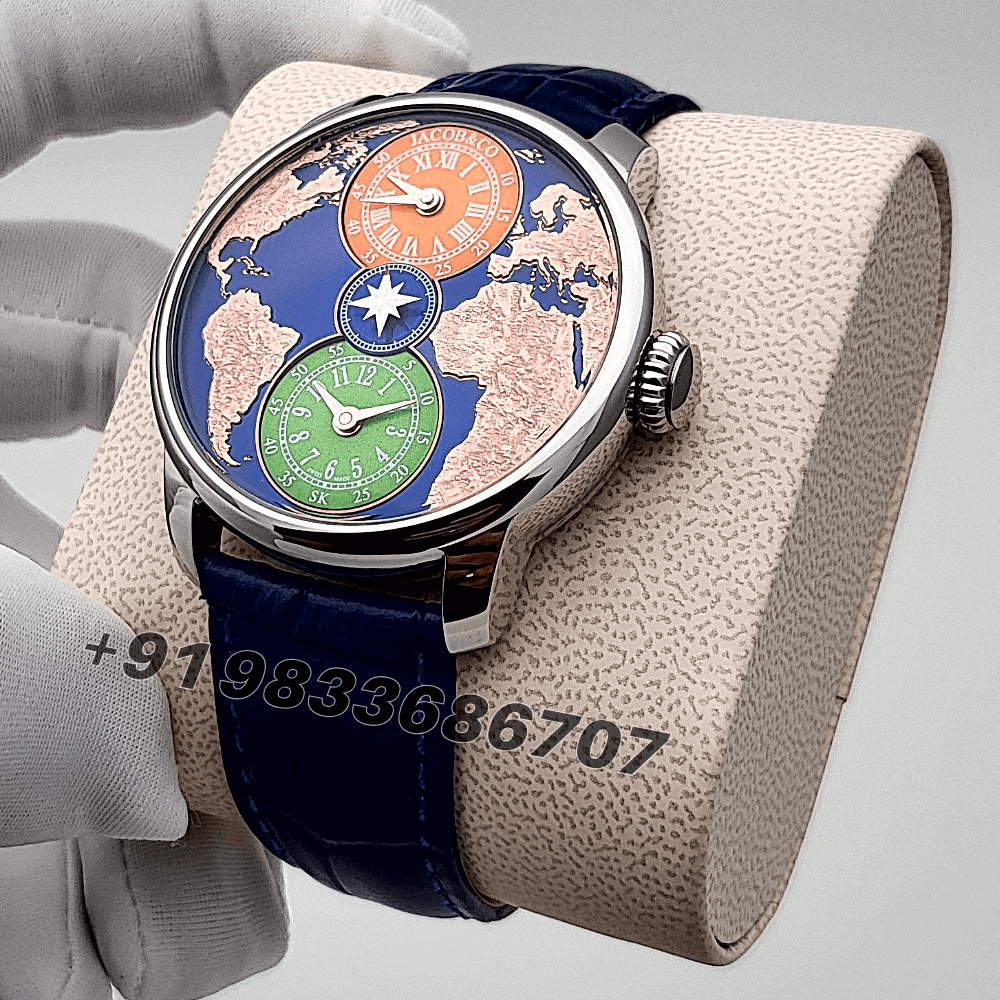 Jacob & Co Salman Khan Dual Time Zone Exact 1:1 Top Quality Super Clone Replica Swiss ETA Movement Watch - Image 2