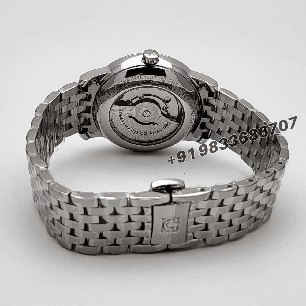 Omega De Ville Prestige Stainless Steel Blue Dial High Quality Swiss Automatic Watch - Image 4