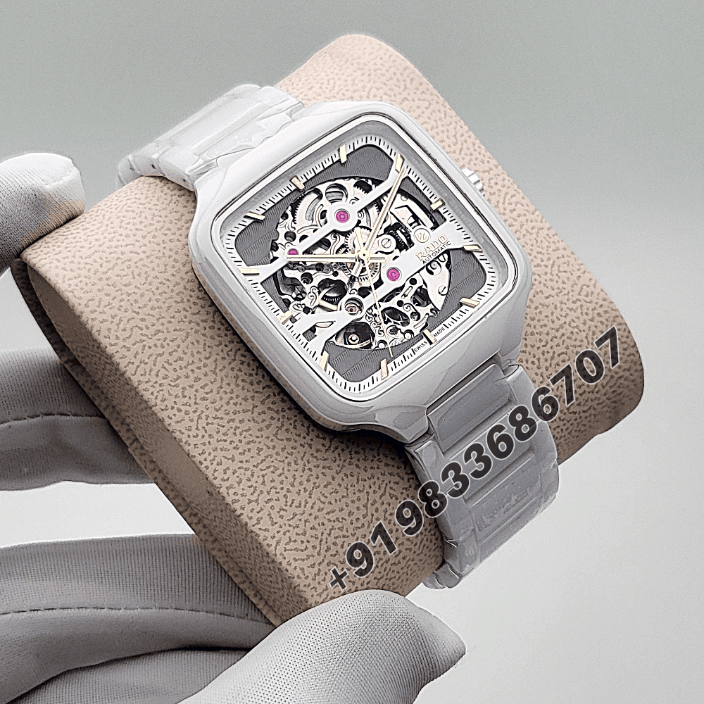 Rado True Square Skeleton Dial with Yellow Gold Mark 38mm High Quality Swiss Automatic First Copy Watch - Image 3