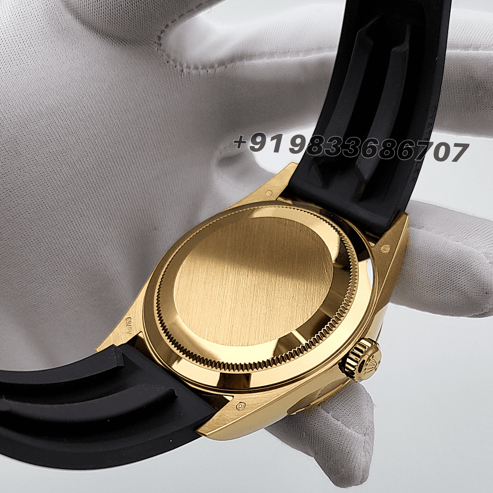 Rolex Sky-Dweller 18ct Yellow Gold Oysterflex Bright Green Dial 42mm Exact 1:1 Top Quality Super Clone Replica Swiss ETA 9002 Automatic Movement Watch - Image 5