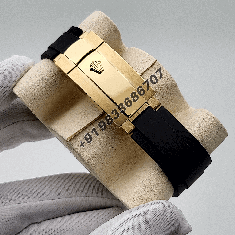 Rolex Sky-Dweller 18ct Yellow Gold Oysterflex Bright Green Dial 42mm Exact 1:1 Top Quality Super Clone Replica Swiss ETA 9002 Automatic Movement Watch - Image 4