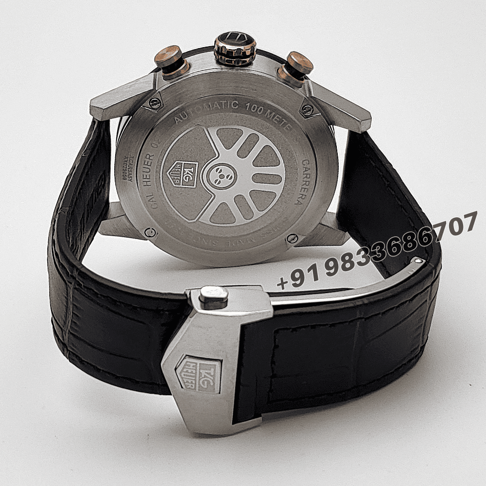 Tag Heuer Carrera Chronograph Black Dial 44mm High Quality Watch - Image 4