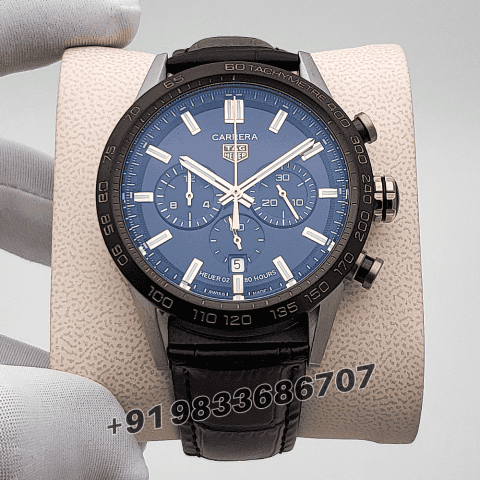 Tag Heuer Carrera Chronograph Black Dial 44mm High Quality Watch