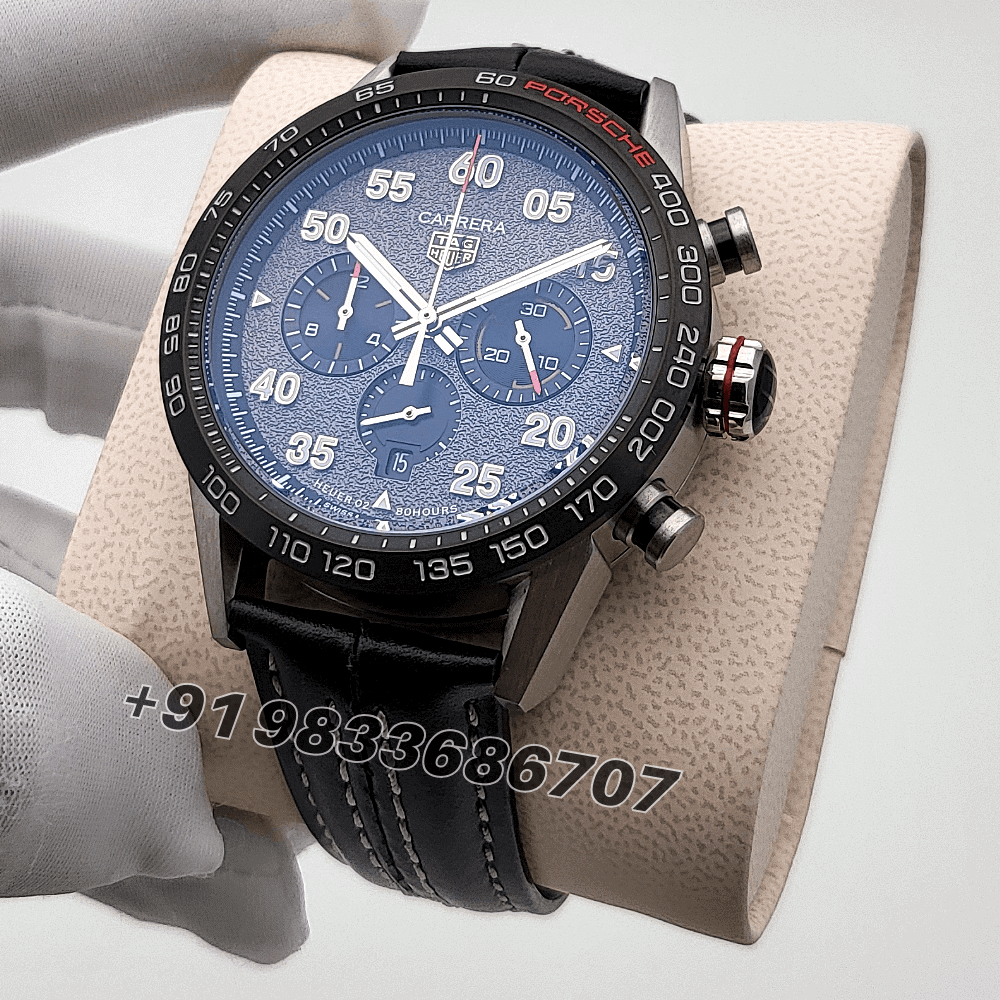 Tag Heuer Carrera Chronograph x Porsche Black Dial High Quality Watch - Image 2