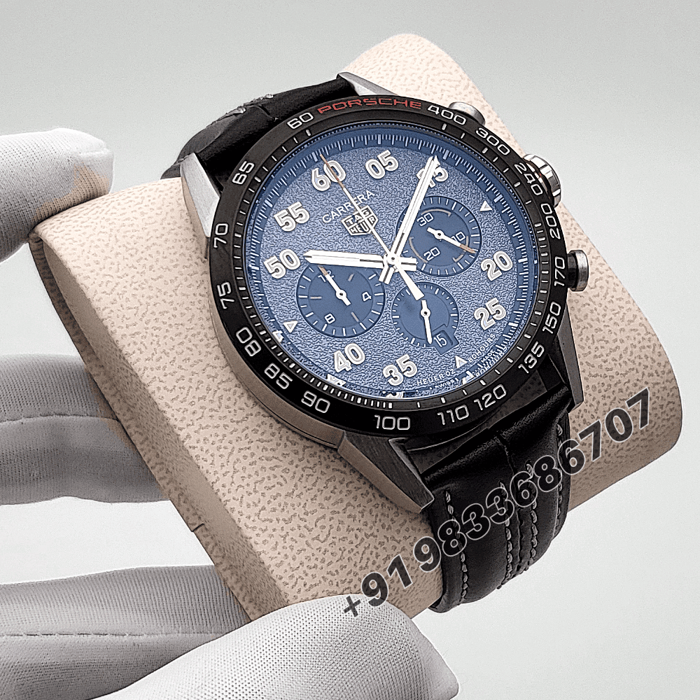 Tag Heuer Carrera Chronograph x Porsche Black Dial High Quality Watch - Image 3