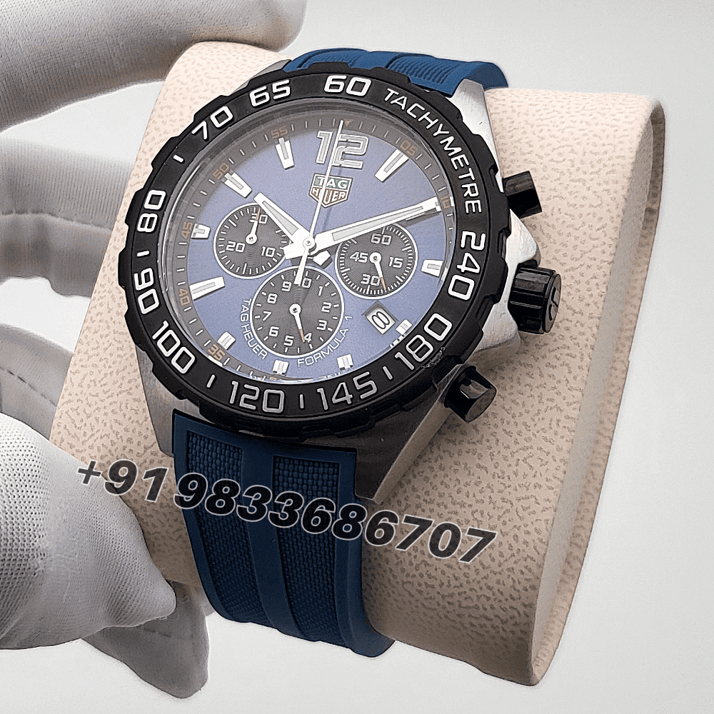 Tag Heuer Formula 1 Chronograph Blue Dial 43mm High Quality Watch - Image 2