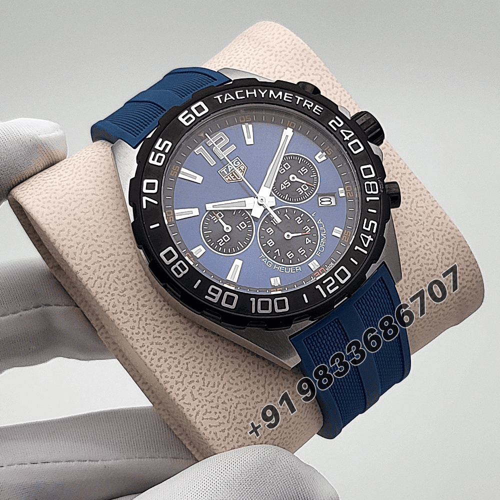 Tag Heuer Formula 1 Chronograph Blue Dial 43mm High Quality Watch - Image 3