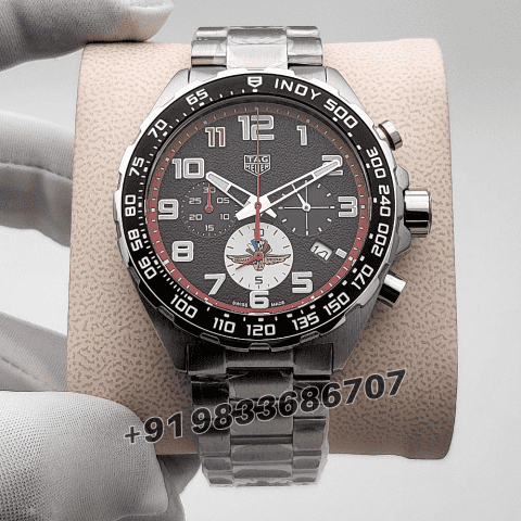 Tag Heuer Formula 1 Chronograph x Indy 500 Stainless Steel Black Dial High Quality Watch