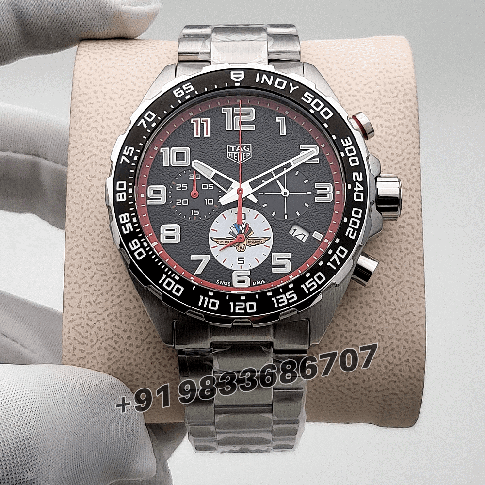 Tag Heuer Formula 1 Chronograph x Indy 500 Stainless Steel Black Dial High Quality Watch