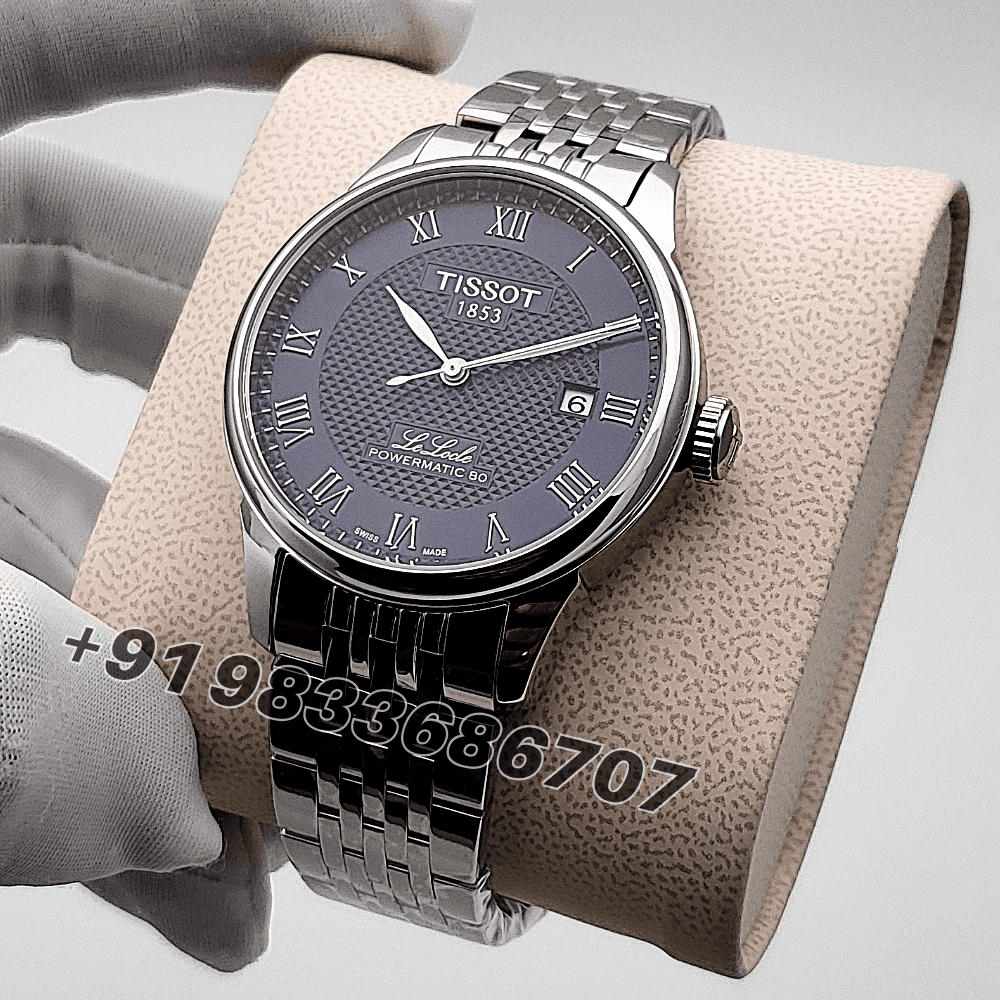 Tissot Le Locle Stainless Steel Roman Marking Blue Dial 39.3mm High Quality Swiss Automatic Movement Watch - Image 2