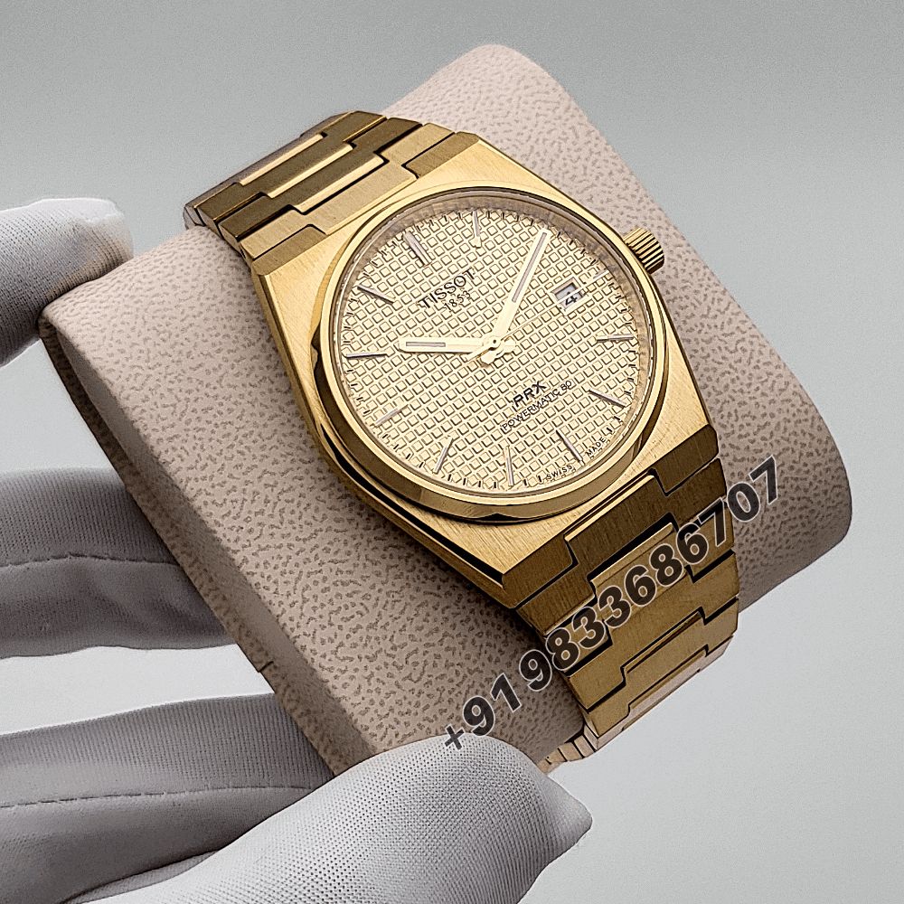 Tissot PRX Full Gold Golden Dial High Quality Swiss Automatic Movement Watch - Image 3