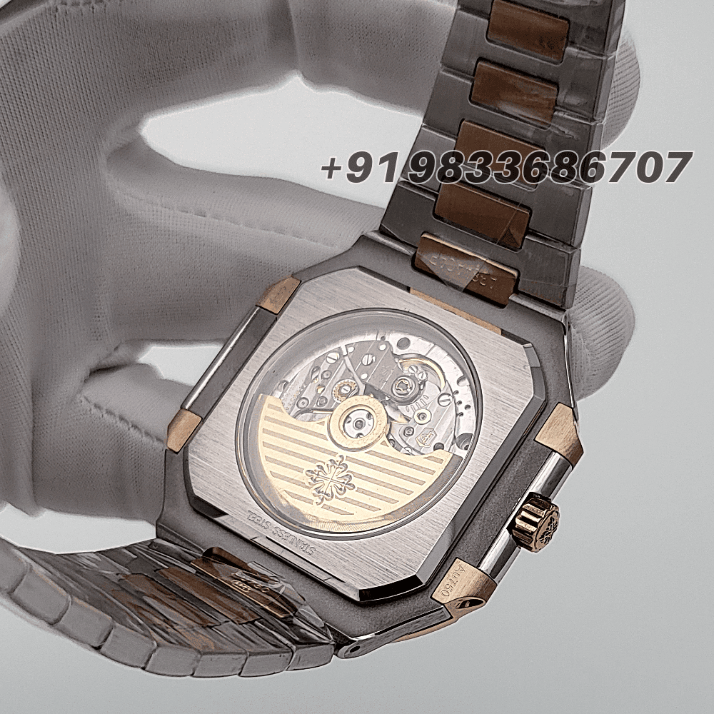 Patek Philippe Cubitus Dual Tone 5821/1AR-001 Sunburst Blue Dial 45mm Exact 1:1 Replica Top Quality Super Clone Swiss ETA 26-330 S C/430 Automatic Movement Watch - Image 5