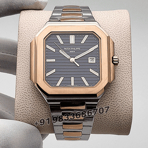 Patek Philippe Cubitus Dual Tone 5821/1AR-001 Sunburst Blue Dial 45mm Exact 1:1 Replica Top Quality Super Clone Swiss ETA 26-330 S C/430 Automatic Movement Watch