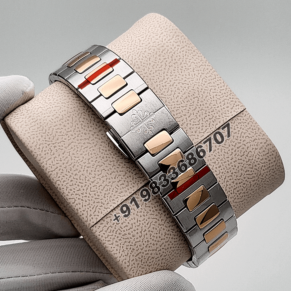 Patek Philippe Cubitus Dual Tone 5821/1AR-001 Sunburst Blue Dial 45mm Exact 1:1 Replica Top Quality Super Clone Swiss ETA 26-330 S C/430 Automatic Movement Watch - Image 4