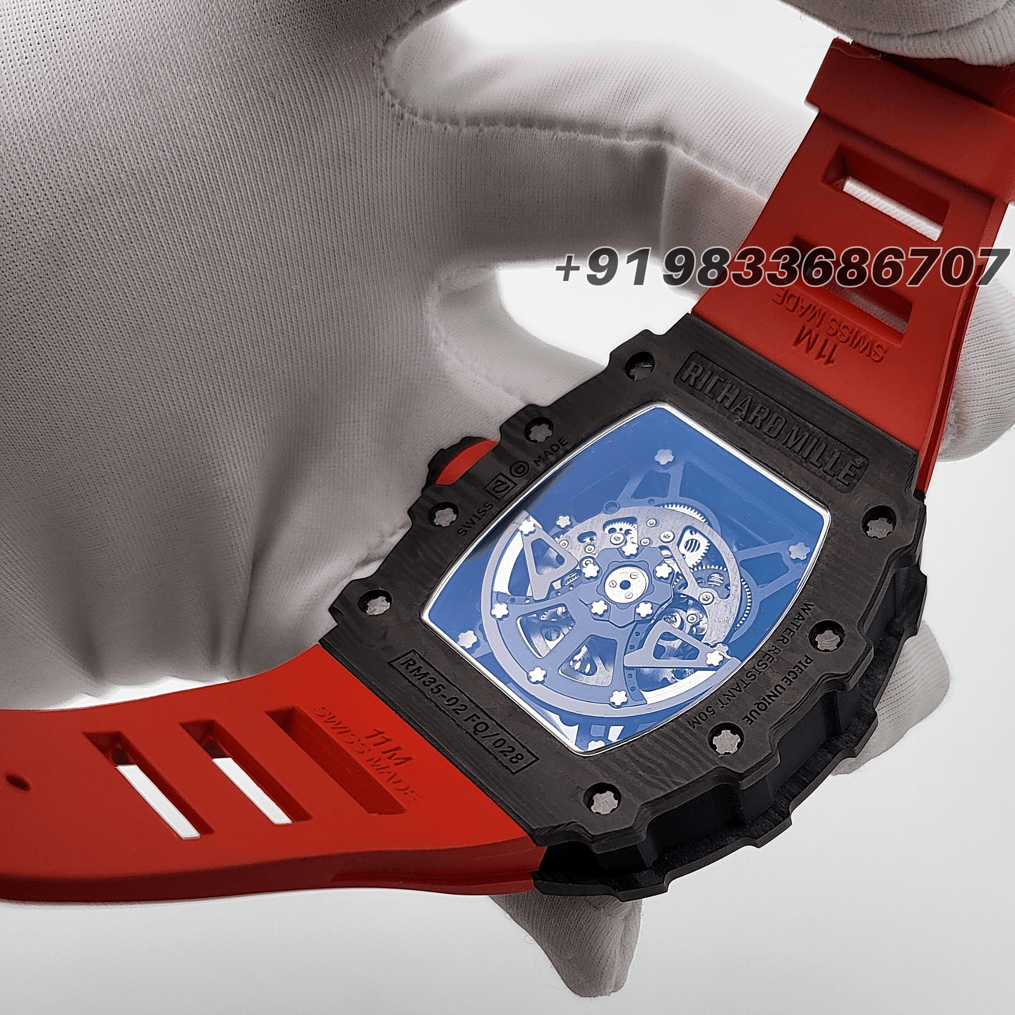 richard mille black carbon replica watch