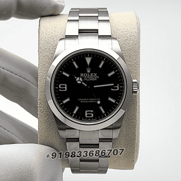 Rolex Explorer 40mm Black Dial Oystersteel Bracelet Exact 1:1 Top Quality Super Clone Replica Swiss ETA 3230 Automatic Movement Watch