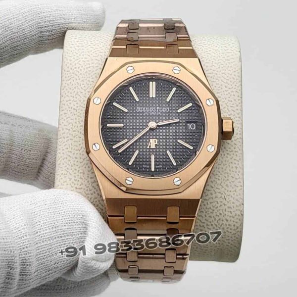 Audemars Piguet Royal Oak Jumbo Extra-Thin Smoked Grey Dial 39mm Exact 1:1 Top Quality Super Clone Replica Swiss ETA 7121 Automatic Movement Watch
