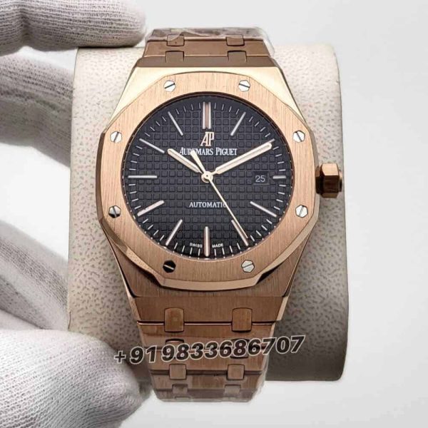 audemars piguet royal oak replica rose Gold Black Dial