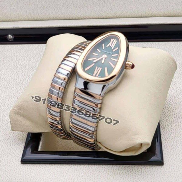 Bulgari Serpenti Dual Tone Single Spiral Green Dial Super High Quality Watch