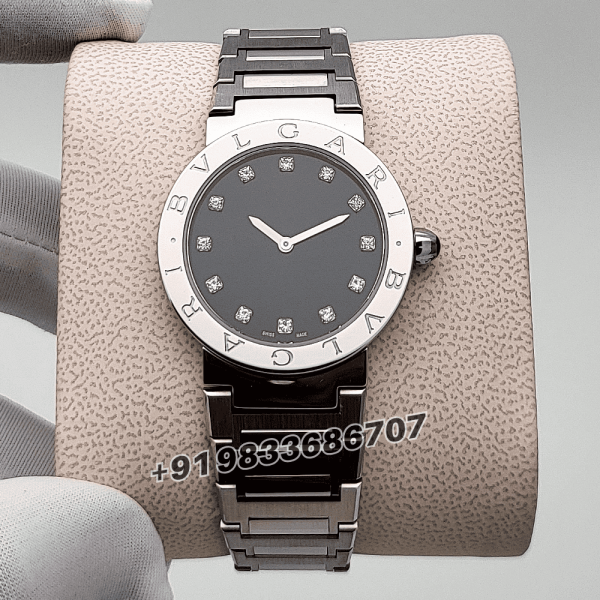 Bvlgari Bvlgari Stainless Steel Anthracite Satiné Soleil Lacquered Dial High Quality Women’s Watch (1)