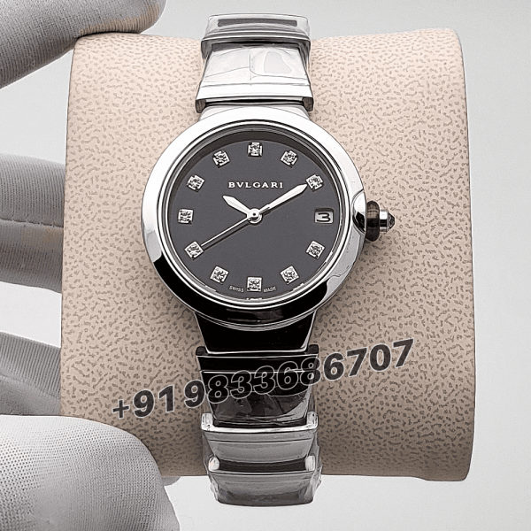 Bvlgari Lvcea Stainless Steel Black Dial High Quality Women’s Watch (1)