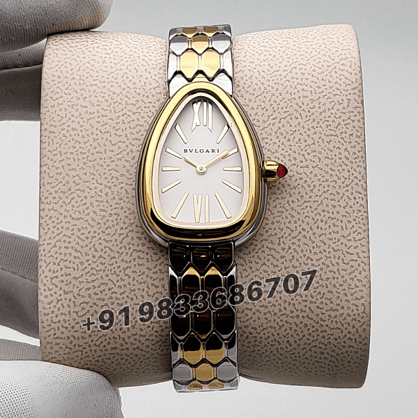Bvlgari Serpenti Seduttori Yellow Gold Stainless Steel White Dial (4)