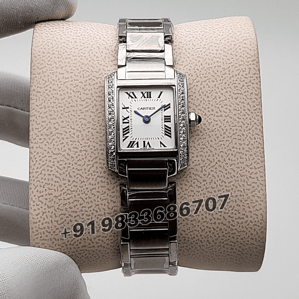 Cartier Tank Francaise Diamond Set White Dial High Quality Women’s Watch (6) (1)