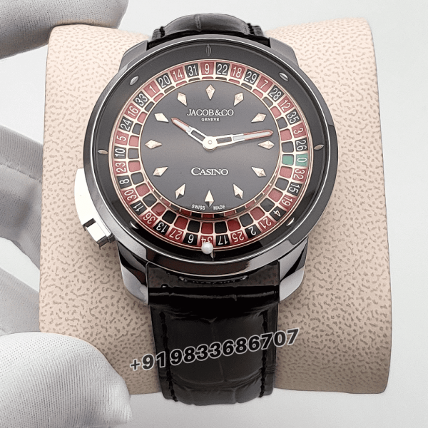 Jacob & Co Casino Tourbillon 18kt White Gold 44mm Exact 1:1 Top Quality Super Clone Replica Swiss ETA JCAM51 Movement Watch
