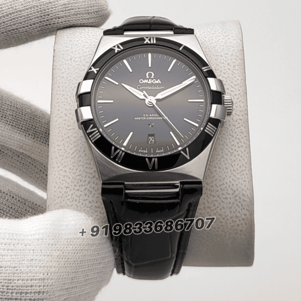 omega duplicate watches Constellation Master Chronometer Silver Black Dial