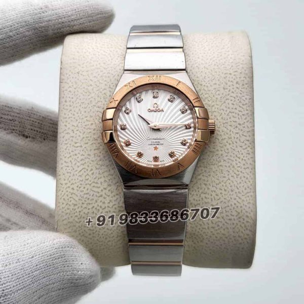 Omega Constellation Rose Gold Diamond Marker High Quality Watch (1)