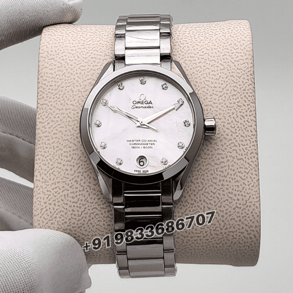 Omega Seamaster Aqua Terra 150m Co-Axial Master Chronometer 34mm Mother of Pearl Pink Dial High Quality Women’s Watch (1)