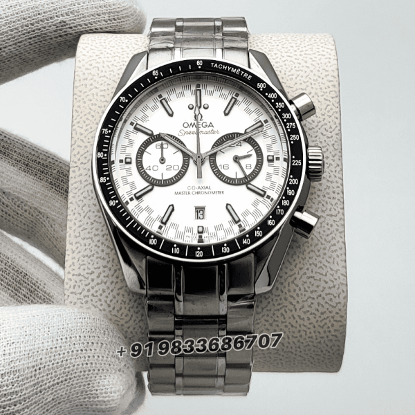 omega speedmaster replica Racing Co-Axial Master Chronograph White Dial